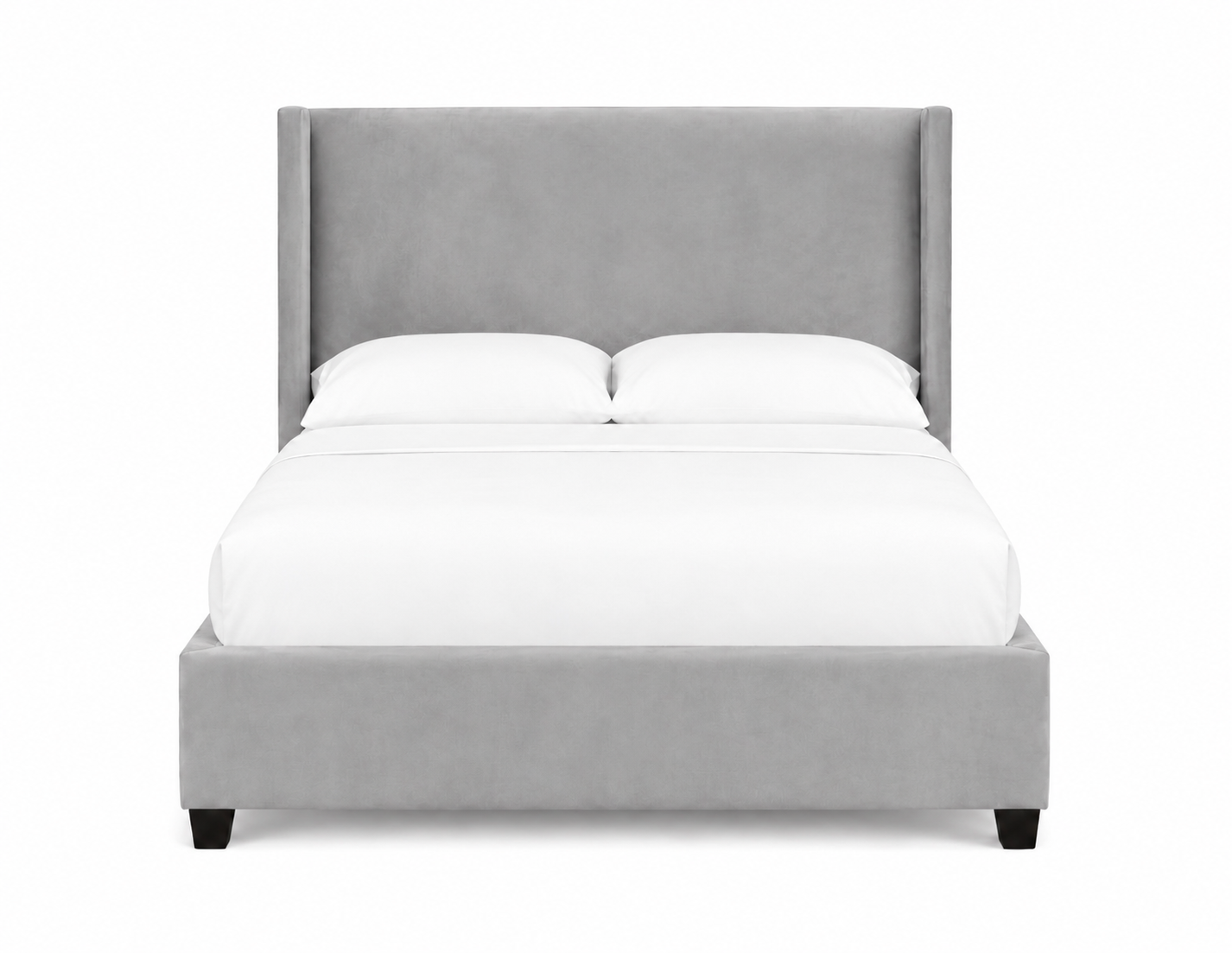 Odessa Platform Bed - Light Grey Velvet