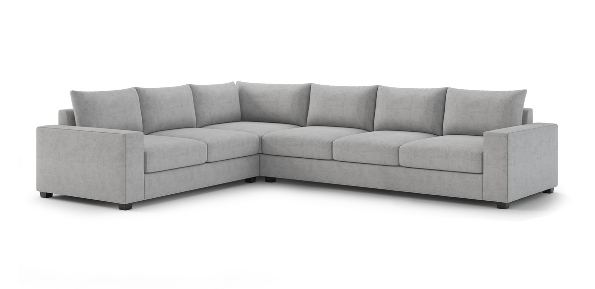 Stanton 2 x 3 Sectional (Custom) 36" Compact Depth LHF Arm Loveseat Corner RHF Arm Sofa #MWS Options 2056911041