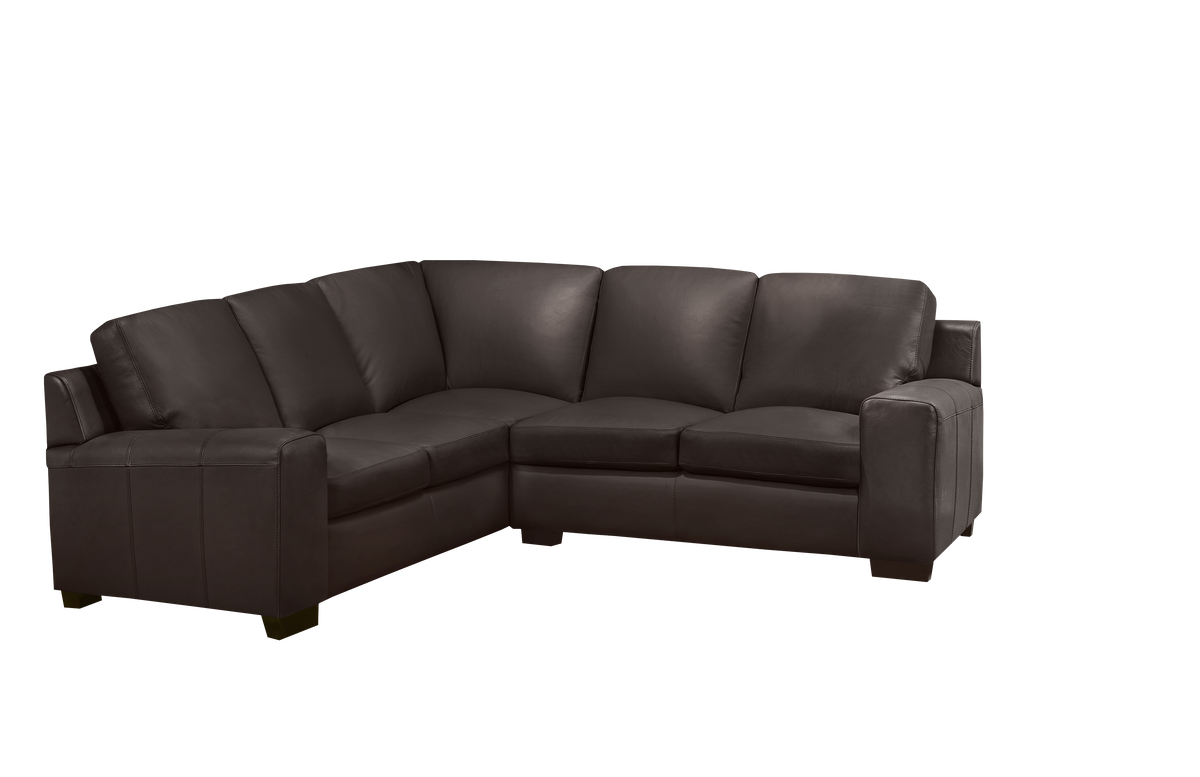 Vernon Sectional - Mocha Genuine Leather