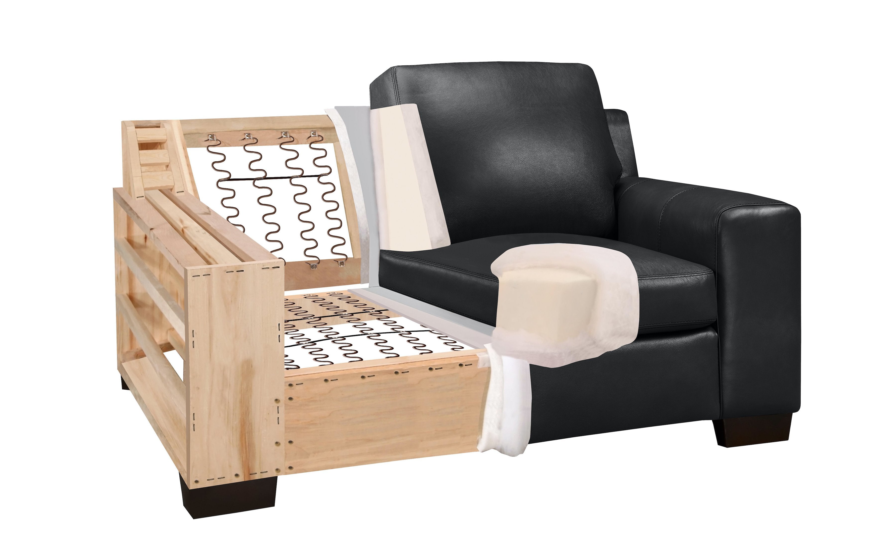 Vernon Sofa Series - Raven Genuine Leather