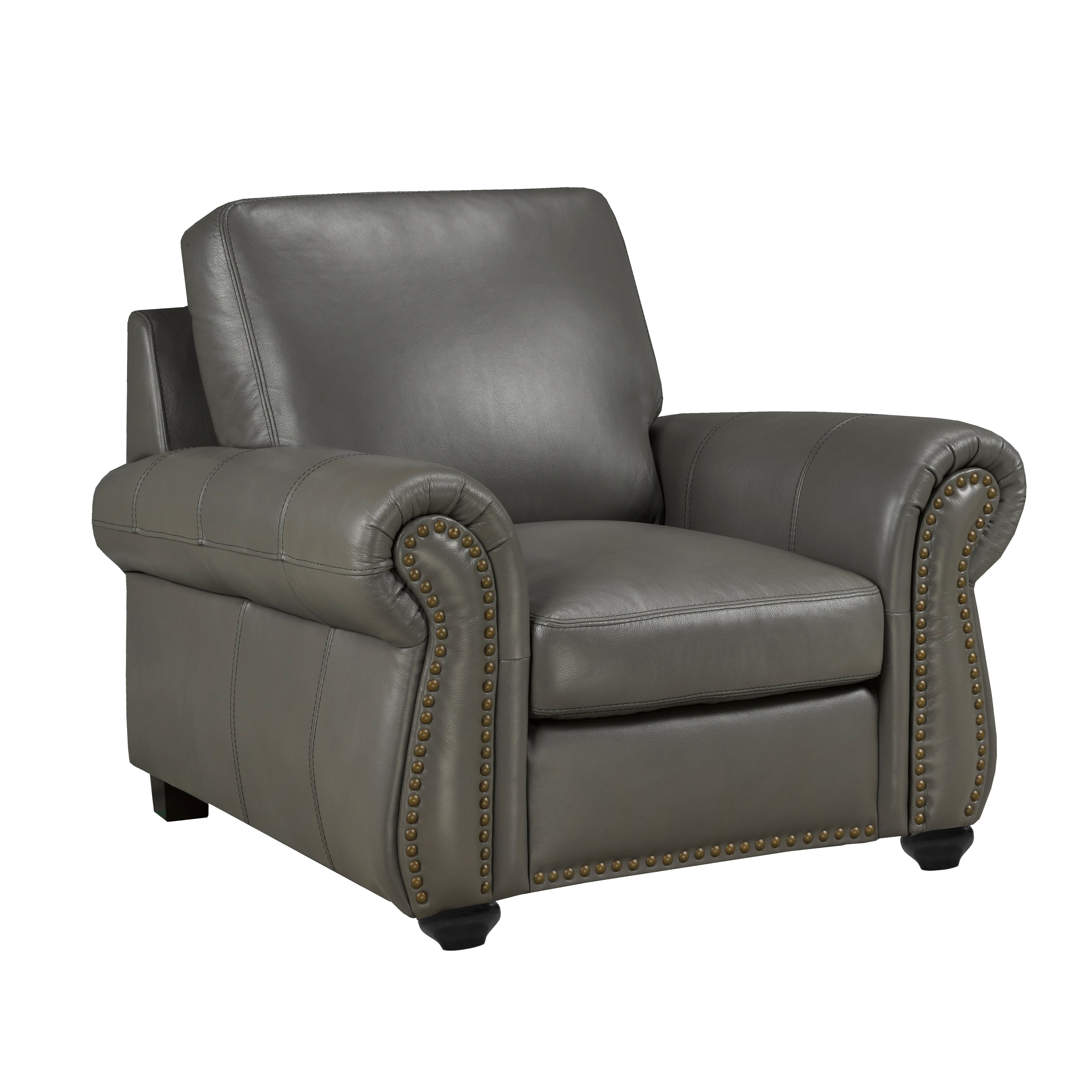 Whistler Sofa Series - Stone Grey Genuine Leather