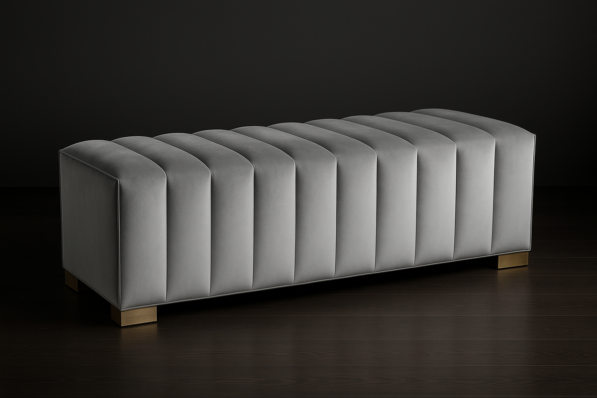 Joyce Bench - Grey Velvet