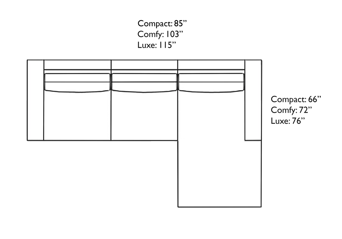 Stanton Arm Chaise Sectional (Custom)