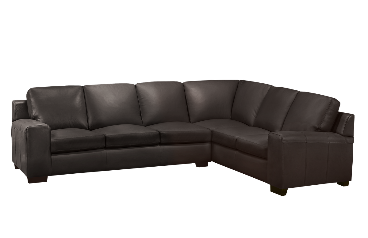 Vernon Sectional  - Mocha Genuine Leather