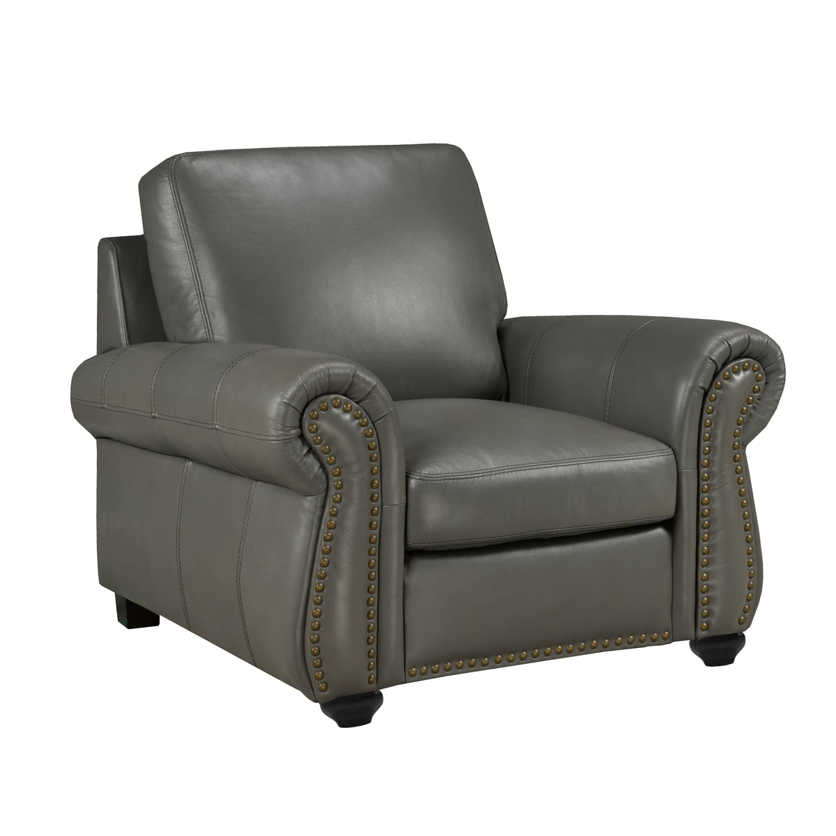 Whistler Sofa Series - Stone Grey Genuine Leather