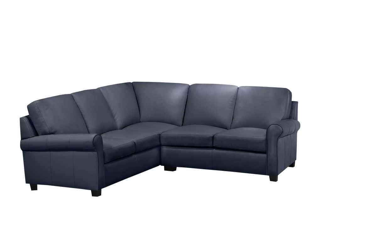 Lima Sectional - Navy Genuine Leather