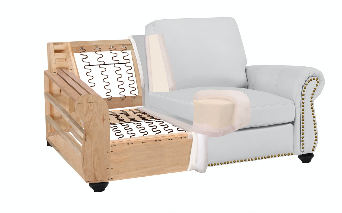 Whistler Sofa Series - Silver Grey Genuine Leather